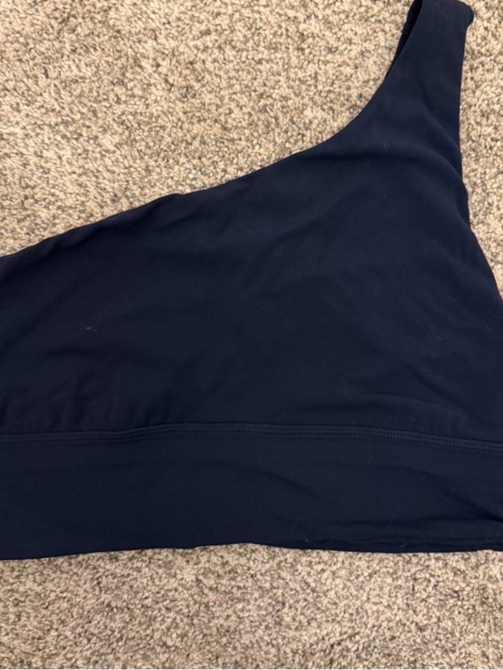 Lululemon One-Shoulder Navy Blue Sports Bra Top